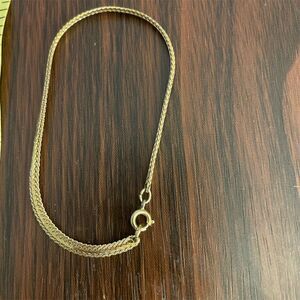 Lia Sophia Gold Tone Herringbone Chain Necklace
